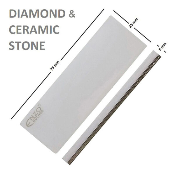 Pocket Size Ceramic + Diamond Stone for Blades Sharpening